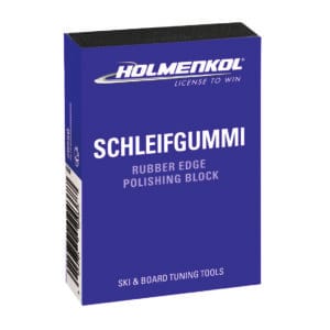 Holmenkol Grinding Rubber, Holmenkol slijpgum, Holmenkol gummisteen, ski slijpgum, snowboard slijpgum, ski gummisteen, snowboard gummisteen, ski kanten afbramen, snowboard kanten afbramen, tip en tail ontscherpen ski, tip en tail ontscherpen snowboard.