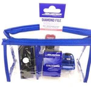 Holmenkol Slijpset Basic 24044 – complete set met Semi Edger, Oxyd Mini, Diamond File Medium, Grinding Rubber en Kulturtasche voor ski en snowboard kanten